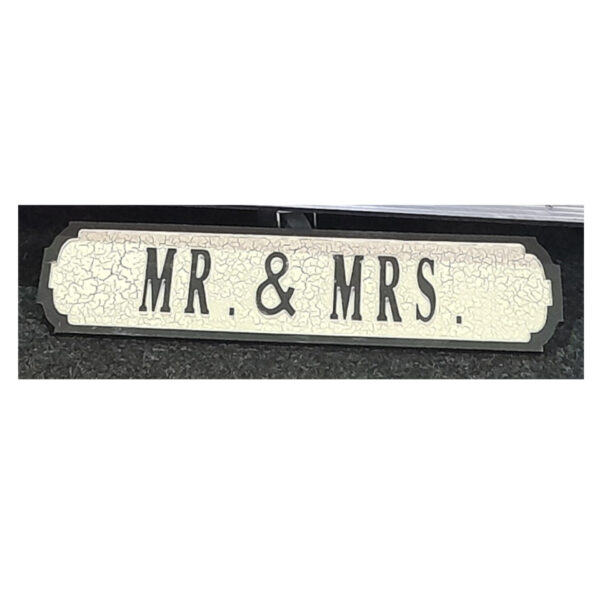 Mini Mr and Mrs Road Sign